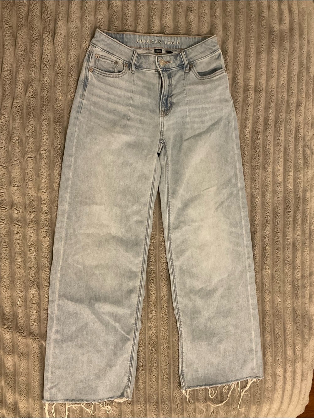 American Eagle Outfitters Light Wash Wide Leg Jeans